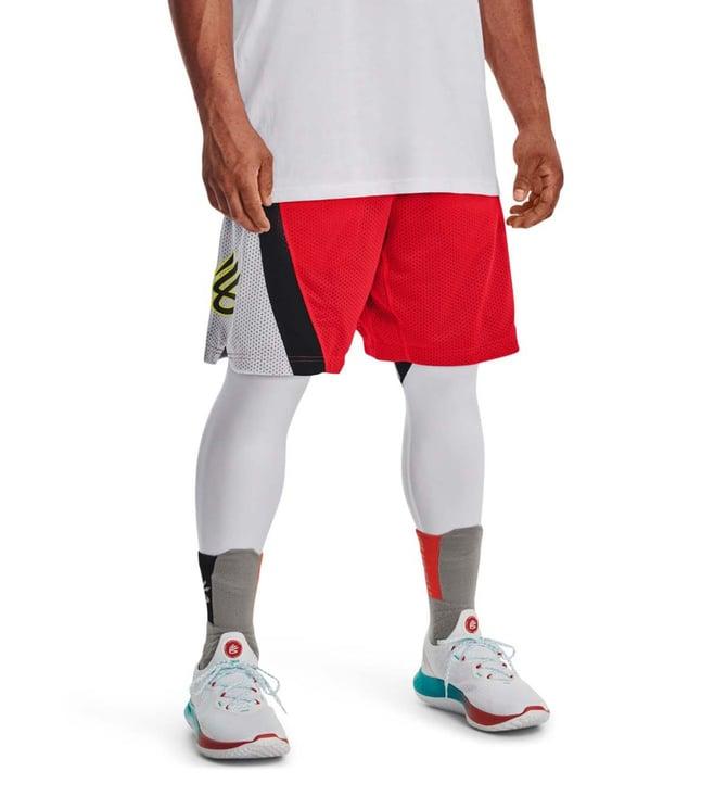 under armour curry orange loose fit basketball shorts