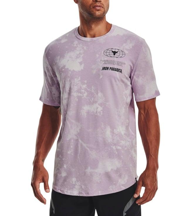 under armour project rock purple regular fit training t-shirt