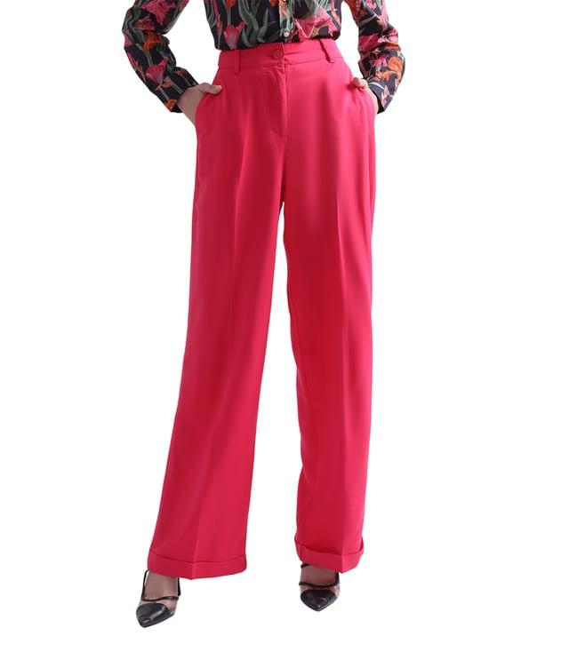 gant pink relaxed fit casual trousers