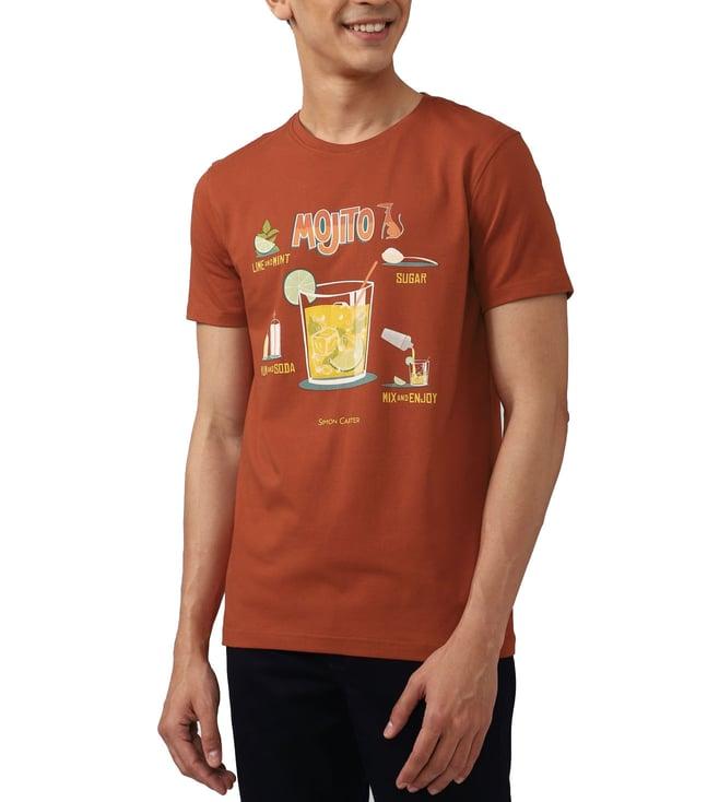 simon carter london rust graphic slim fit t-shirt