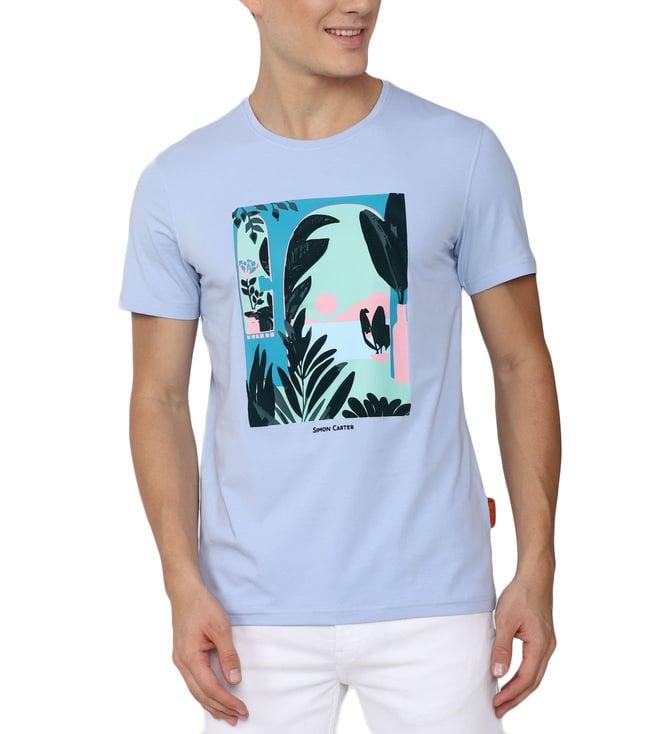 simon carter london blue graphic slim fit t-shirt