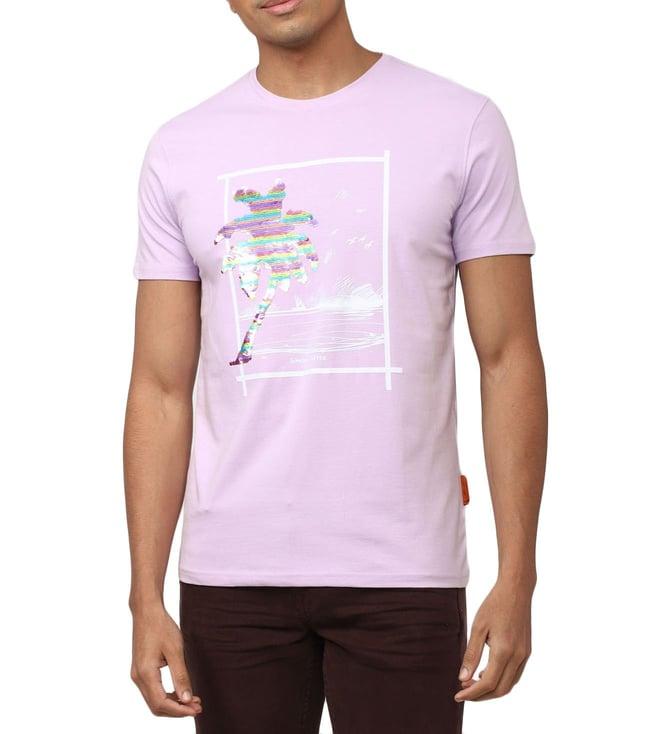 simon carter london purple graphic slim fit t-shirt