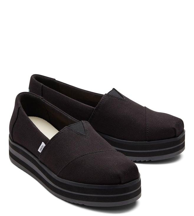 toms women's black slip on sneakers