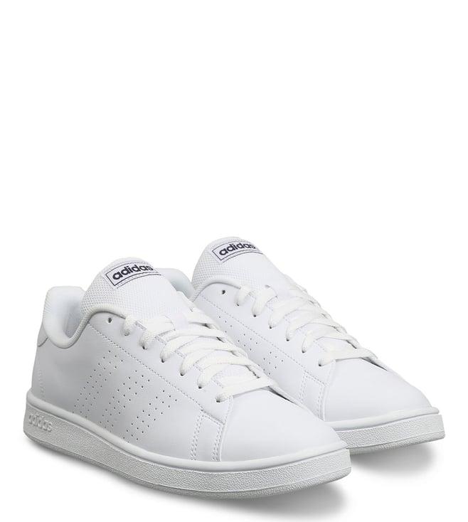 adidas men's advantage base casual white sneakers