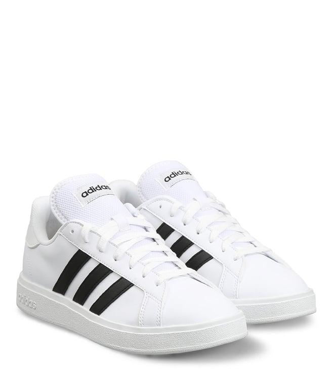 adidas men's grand court td casual white sneakers