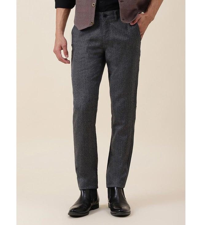 fabindia grey wool regular pant