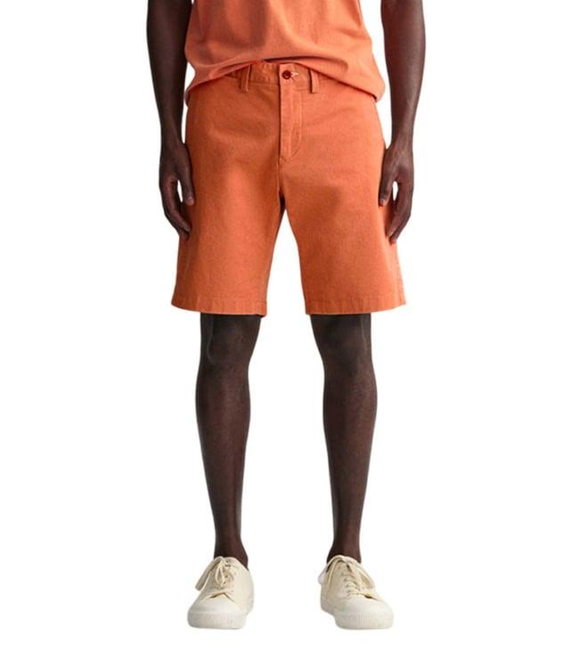 gant orange slim fit shorts