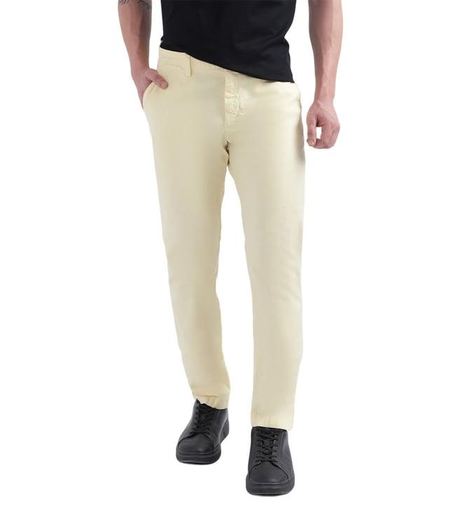 gant slim yellow mid rise chinos