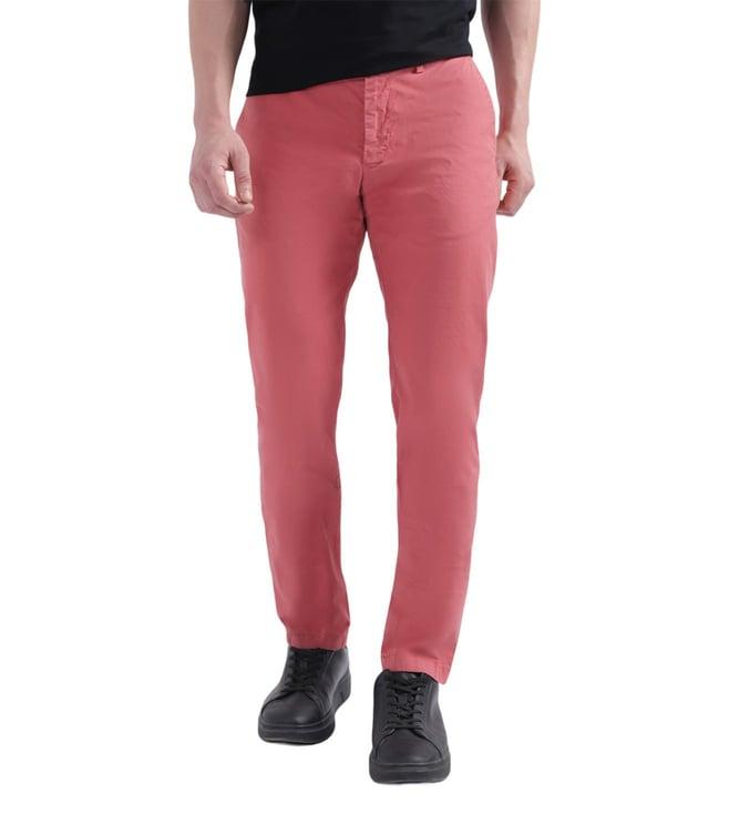 gant slim red mid rise chinos