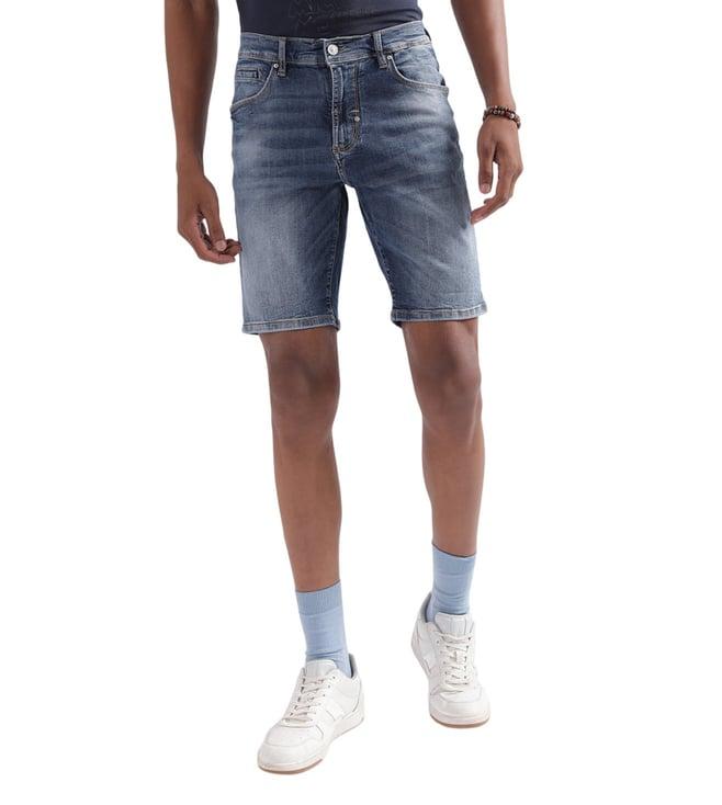 antony morato navy skinny fit shorts