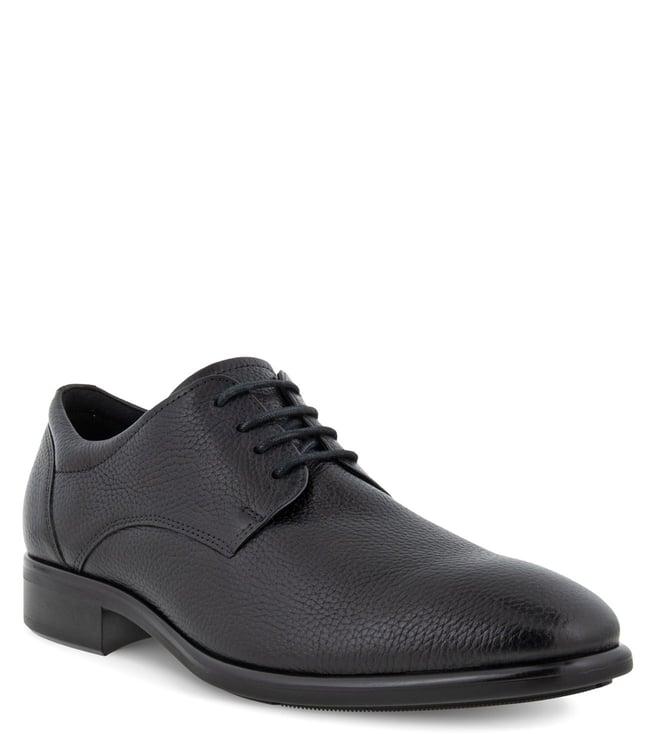 ecco men's citytray black derby shoes