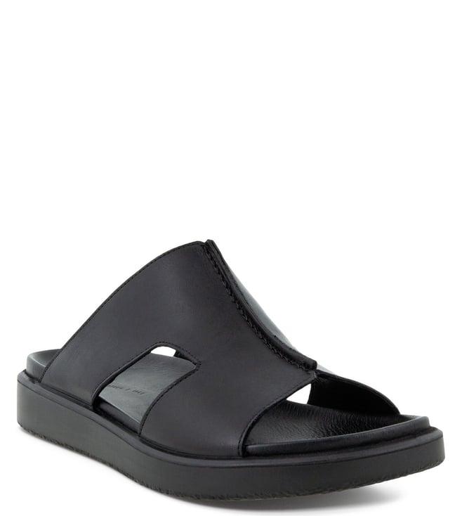 ecco men's flowt lx black slide sandals