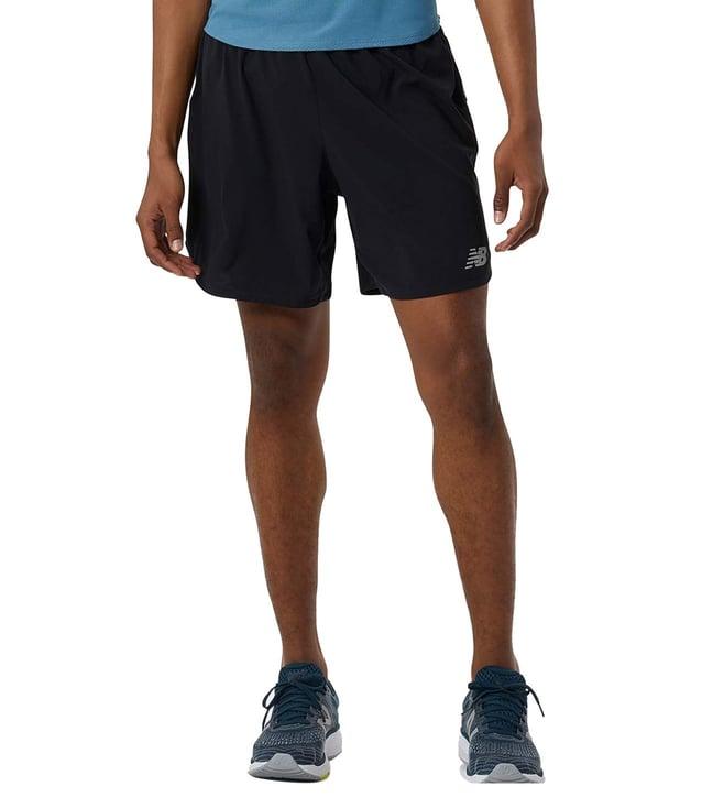 new balance black regular fit shorts