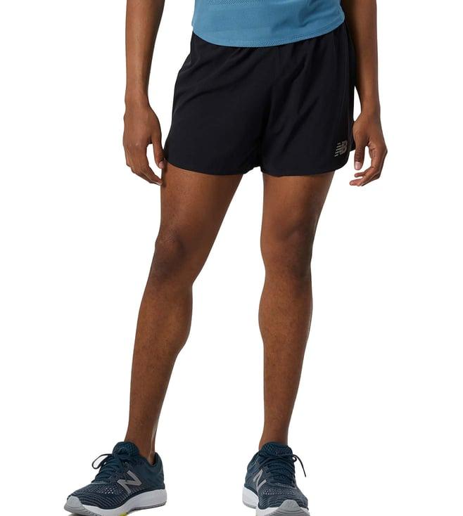 new balance black regular fit shorts