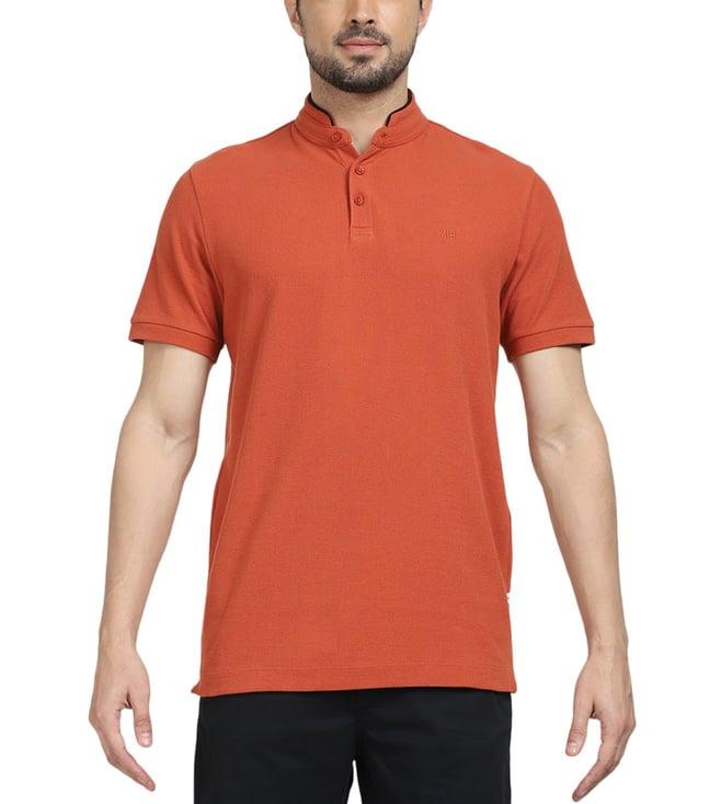 selected homme auburn slim fit henley t-shirt