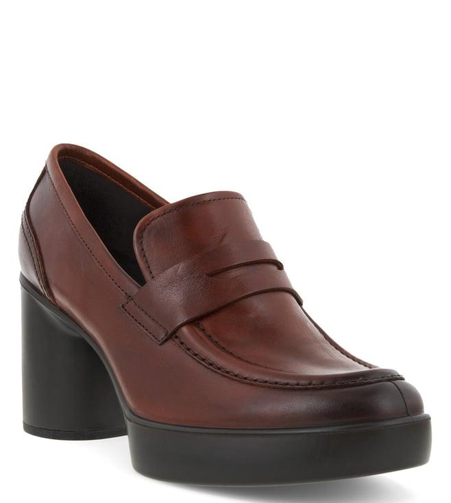 ecco women's shape sculpted motion cognac loafers