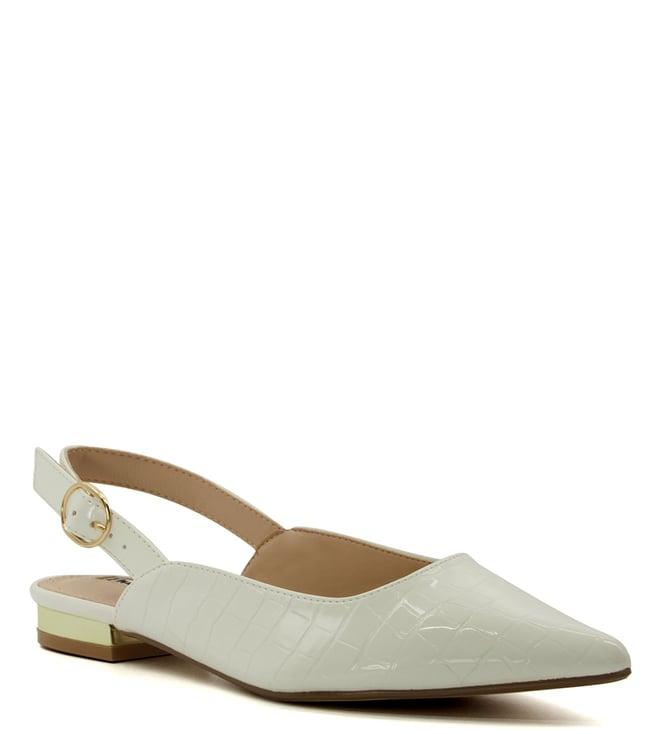 dune london women's carsan white back strap sandal (animal attack)