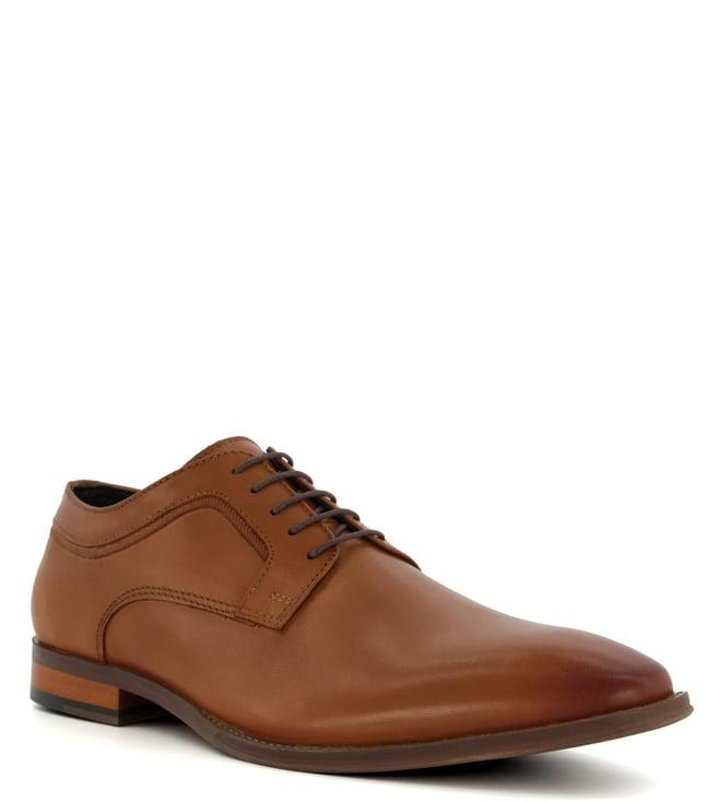 dune london men's sputnick tan derby shoes