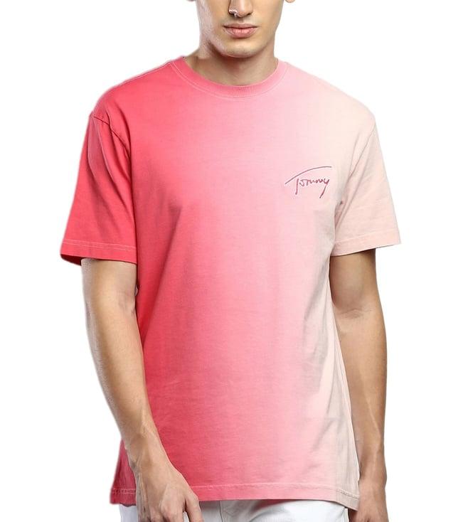 tommy hilfiger laser pink logo classic fit t-shirt