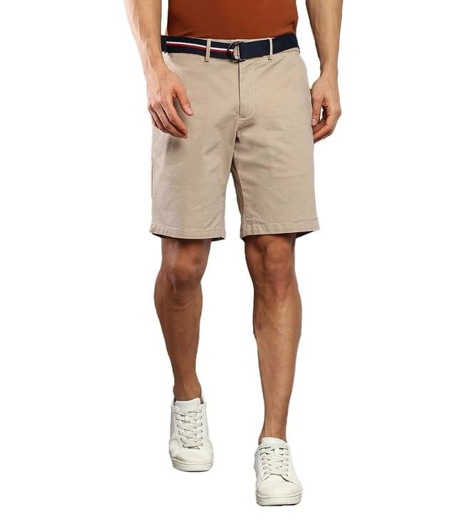 tommy hilfiger beige regular fit shorts