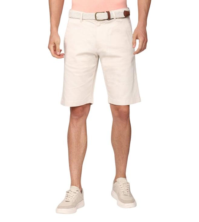 simon carter london beige slim fit shorts