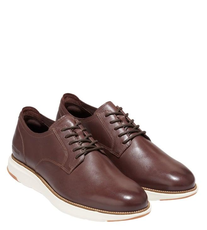 cole haan men's grand atlantic dark brown derby shoes