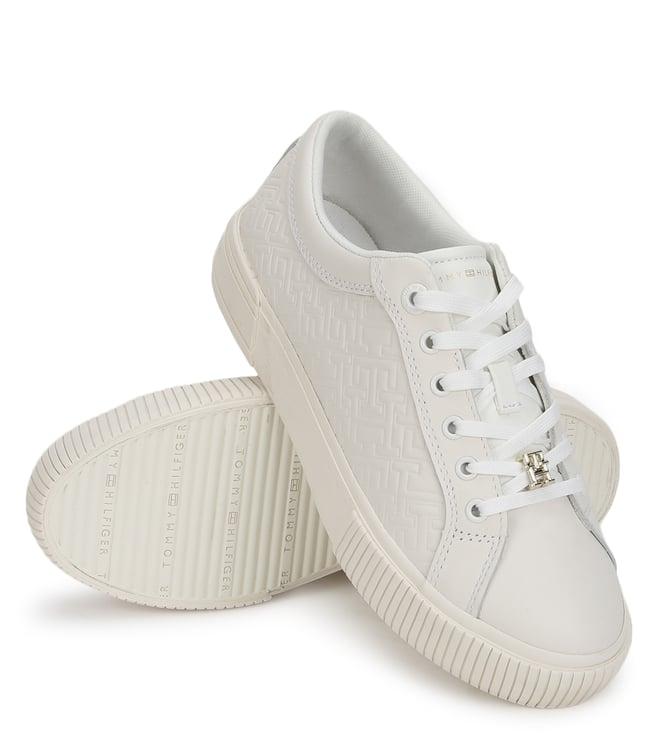 tommy hilfiger women's ecru sneakers