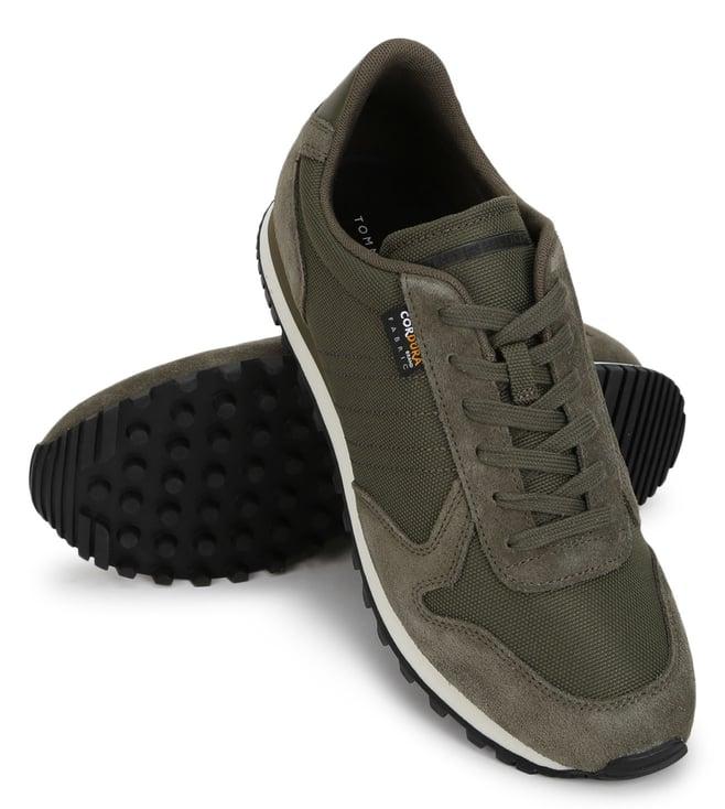 tommy hilfiger men's army green sneakers