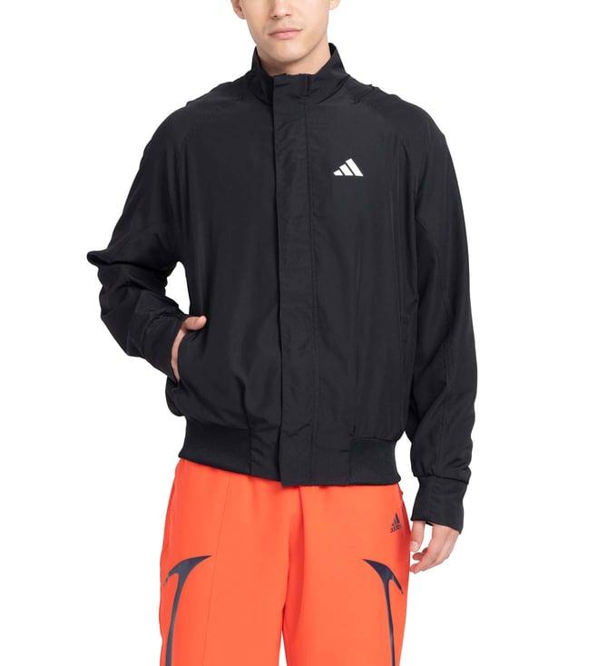 adidas black logo paris regular fit sports jacket