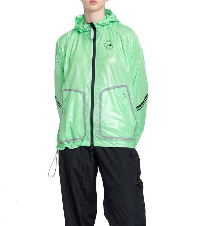 adidas green printed asmc tpa regular fit casual jacket