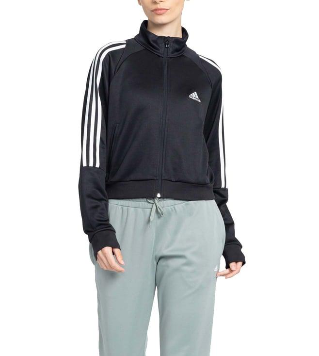 adidas black striped loose fit sweatshirt