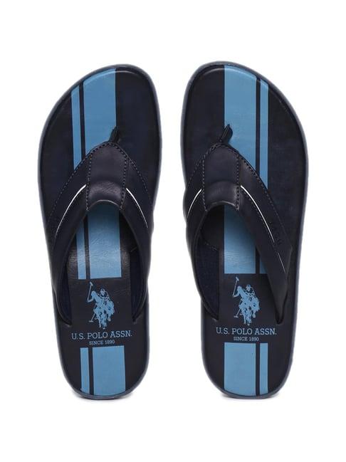 u.s. polo assn. men's codette navy flip flops