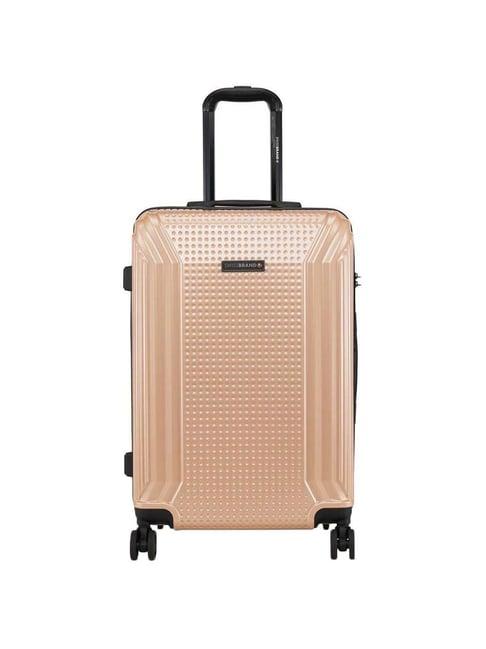 swiss brand vernier beige medium hard trolley bag - 24 cm