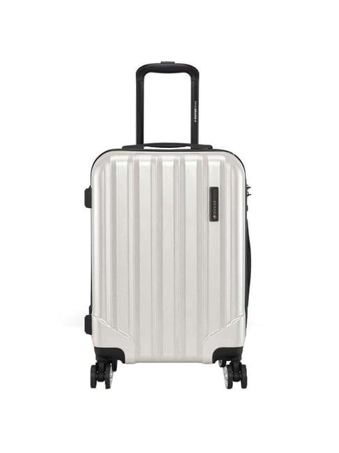 swiss brand baden silver 8 wheel small hard cabin trolley - 34 inch