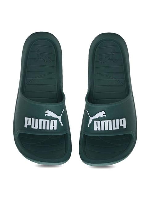 puma unisex divecat v2 green slides