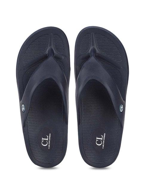 cl sports by carlton london men's navy flip flops