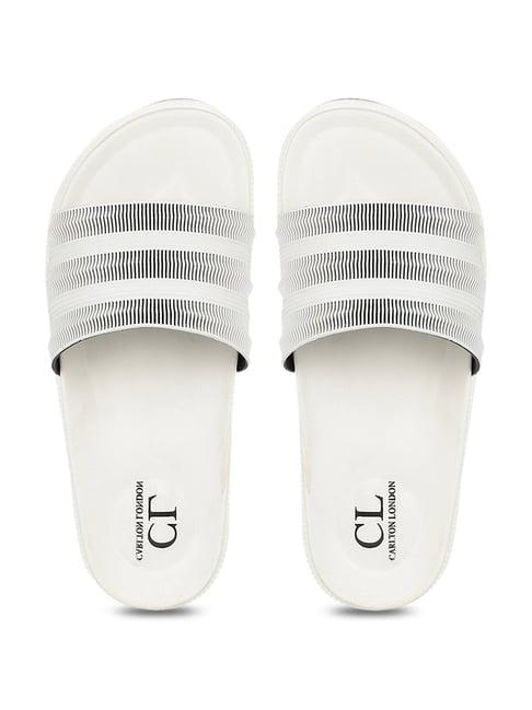 carlton london men's off white slides