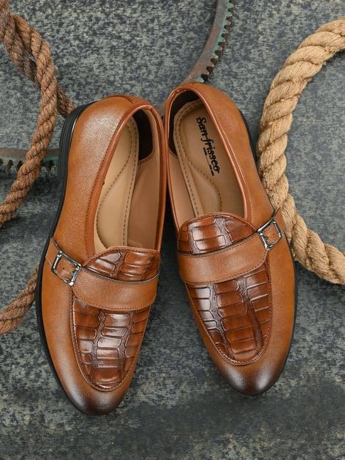 san frissco men's tan formal loafers