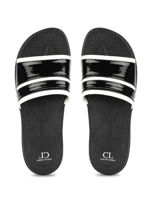 carlton london men's pitch black slides