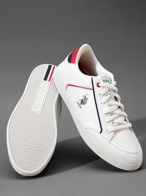 u.s. polo assn. men's stanford 2.0 off white casual sneakers