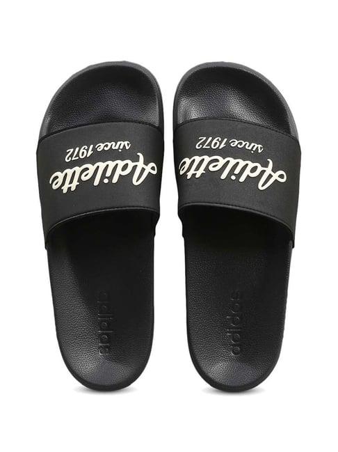 adidas men's adilette shower black slides