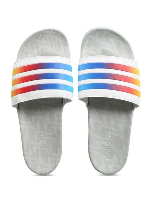 adidas men's adilette comfort multicolor slides