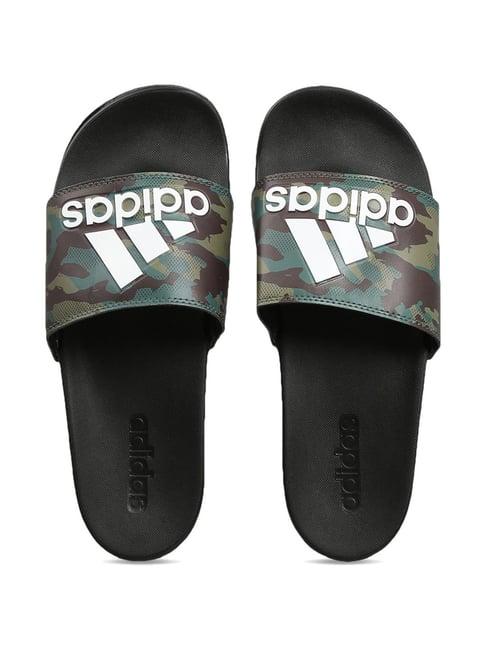 adidas men's adilette comfort black slides