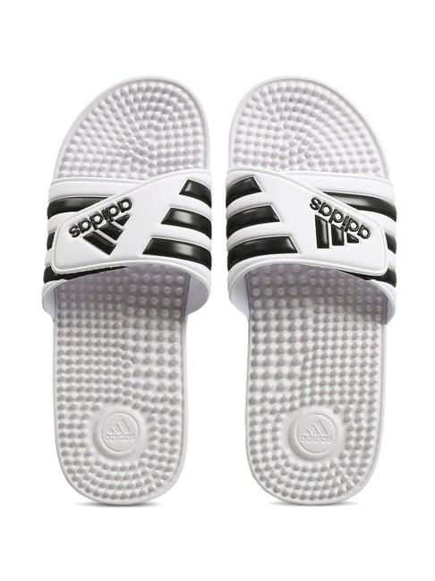 adidas men's adissage white slides