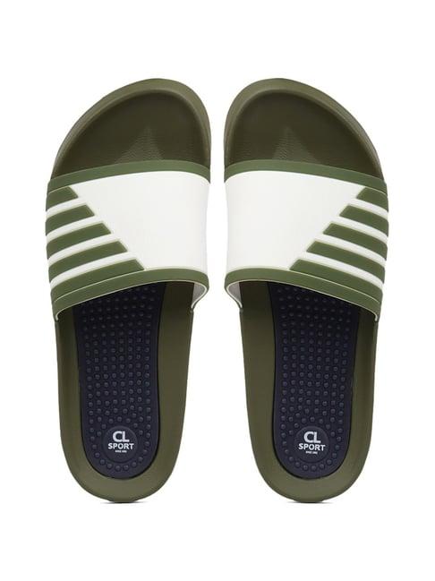 carlton london men's olive slides