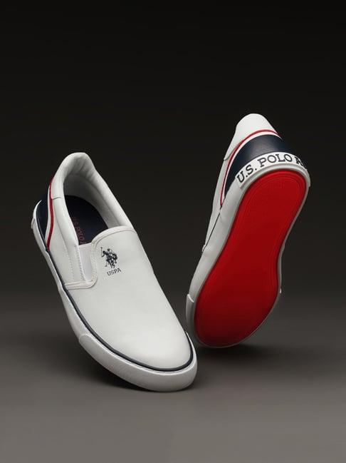 u.s. polo assn. men's timeo off white casual loafers