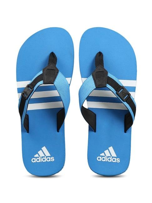 adidas men's enthuso m blue flip flops