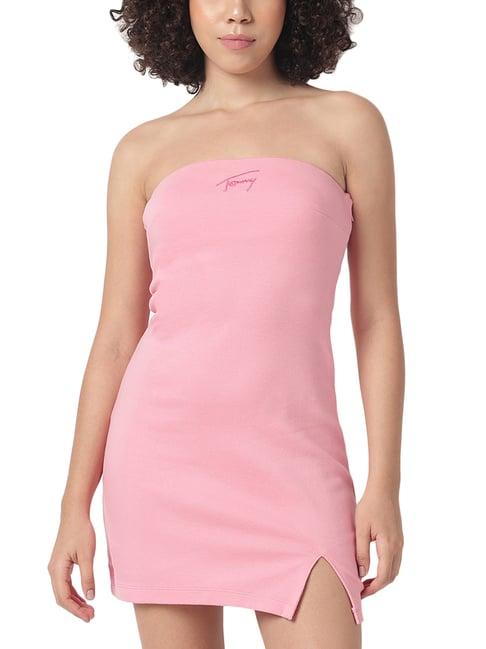 tommy hilfiger popular pink skinny fit dresses