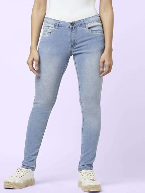 yu by pantaloons blue mid rise jeans