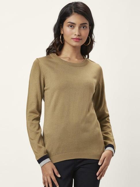 honey by pantaloons beige regular fit sweater